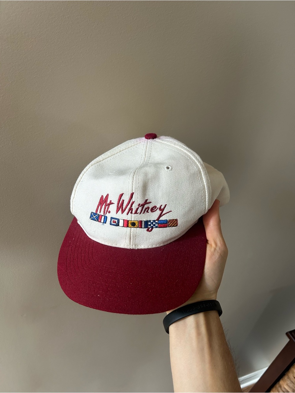 Vintage Mt. Whitney Embroidered Two-Tone Travelling, Hiking, Camping Hat